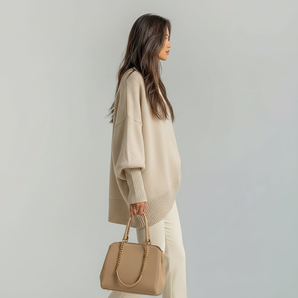 Hannelore™ – რბილი წრიული საყელო პულოვერი