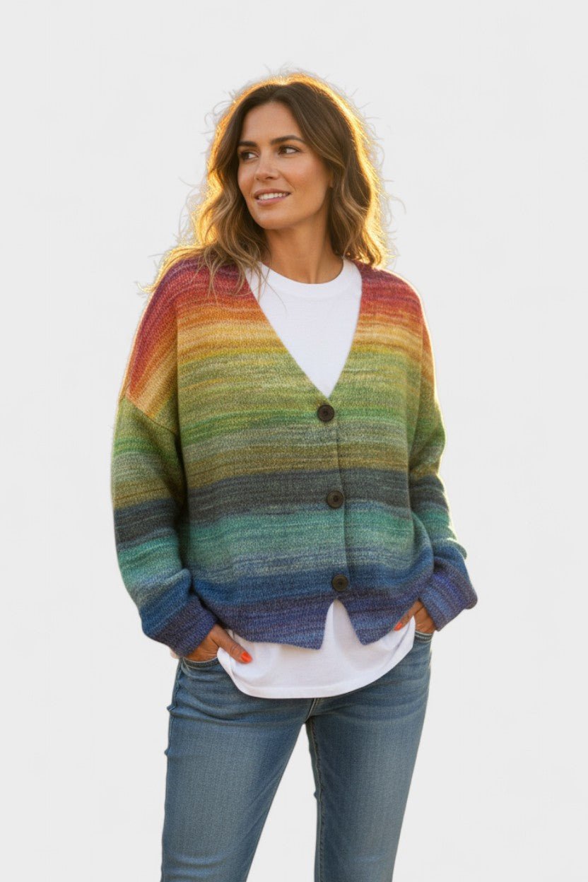 Fran™ | ვიბრანტი კარდიგანი ღილებით