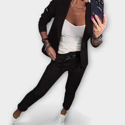 Malou ™ ｜Koordinovaný set z topu, bundy a nohavíc