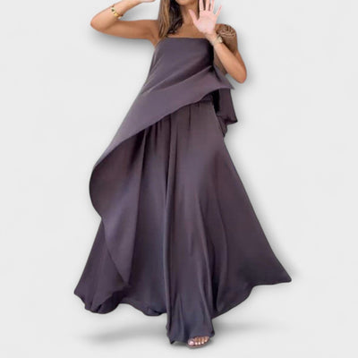 Ruby ™ ｜ Štýlový top bez ramienok a sukňa