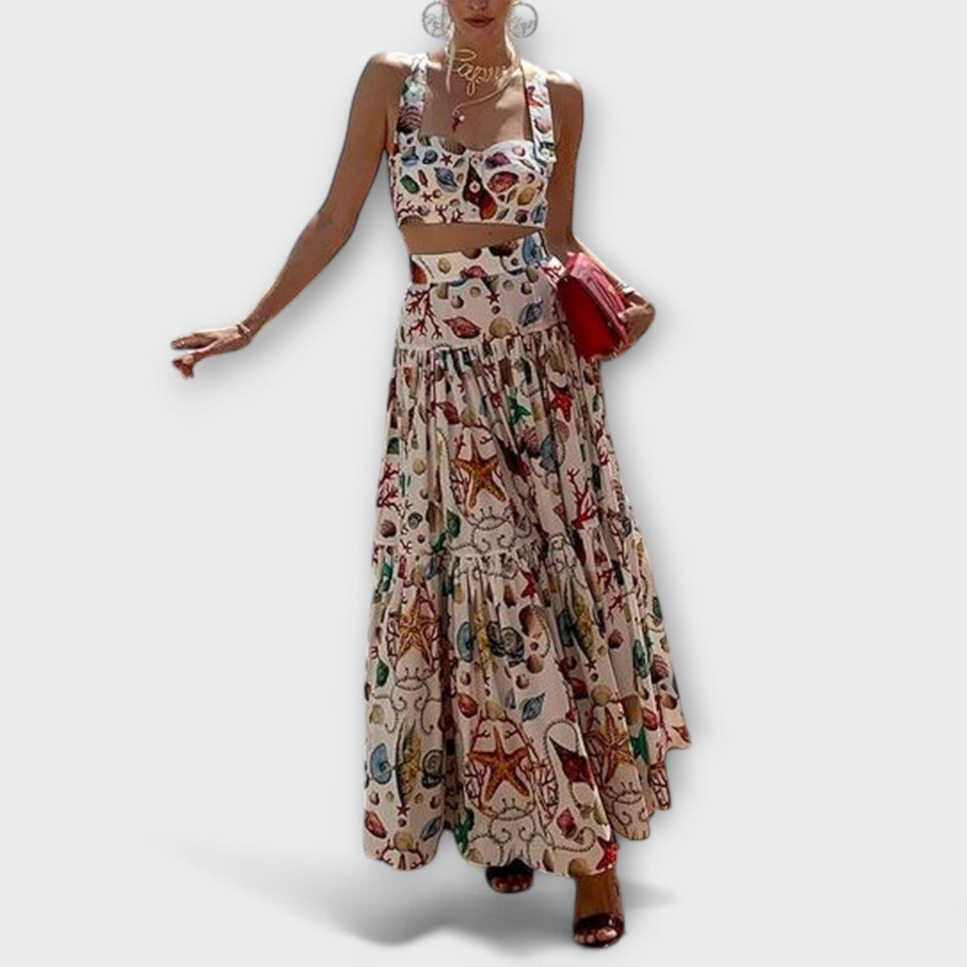 Heather™ ｜ Štýlová dvojdielna súprava s sukňou