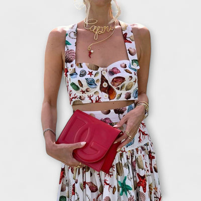 Heather™ ｜ Štýlová dvojdielna súprava s sukňou