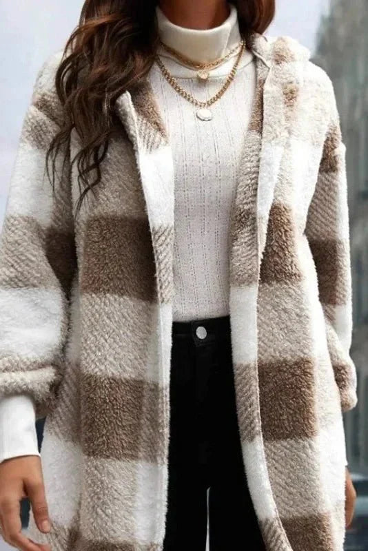 Alberte | კაპიშონიანი მაისური კარაქის ნიმუშით