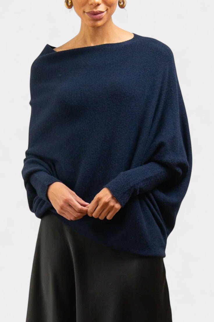 ანდრეა | მხრის ჩამოშლილი სვიტერი