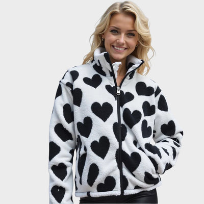 Ivana™ ｜Obojstranná bunda s motívom srdca