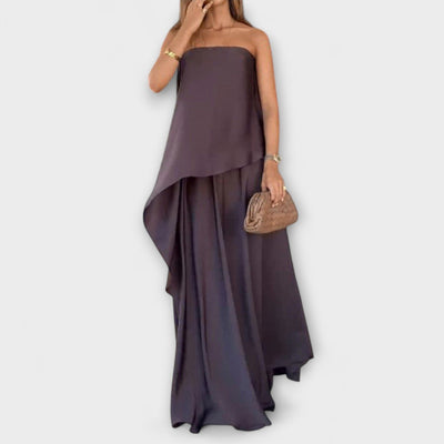 Ruby ™ ｜ Štýlový top bez ramienok a sukňa