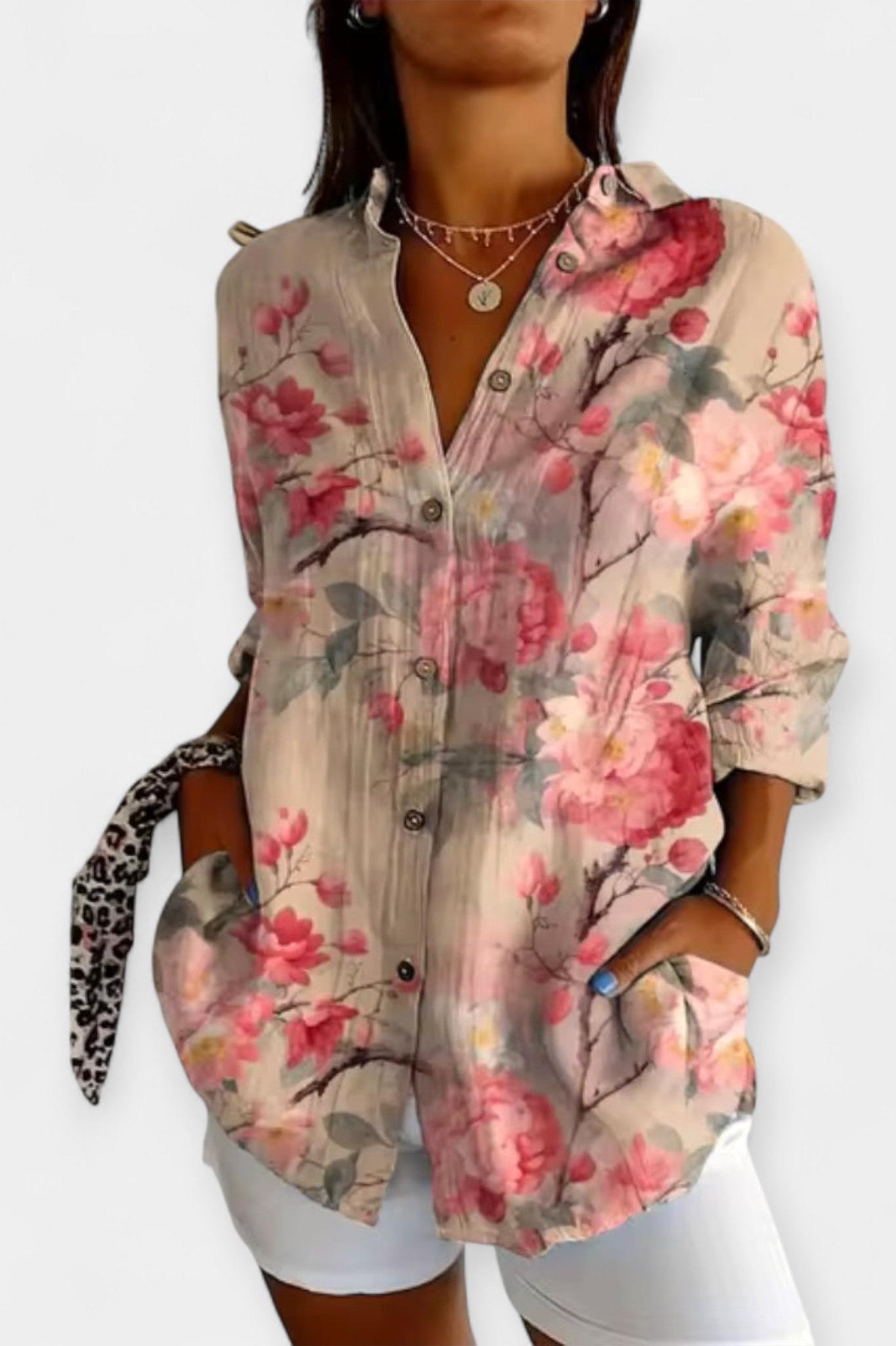 ფრიდა | ყვავილების პრინტით მაისური