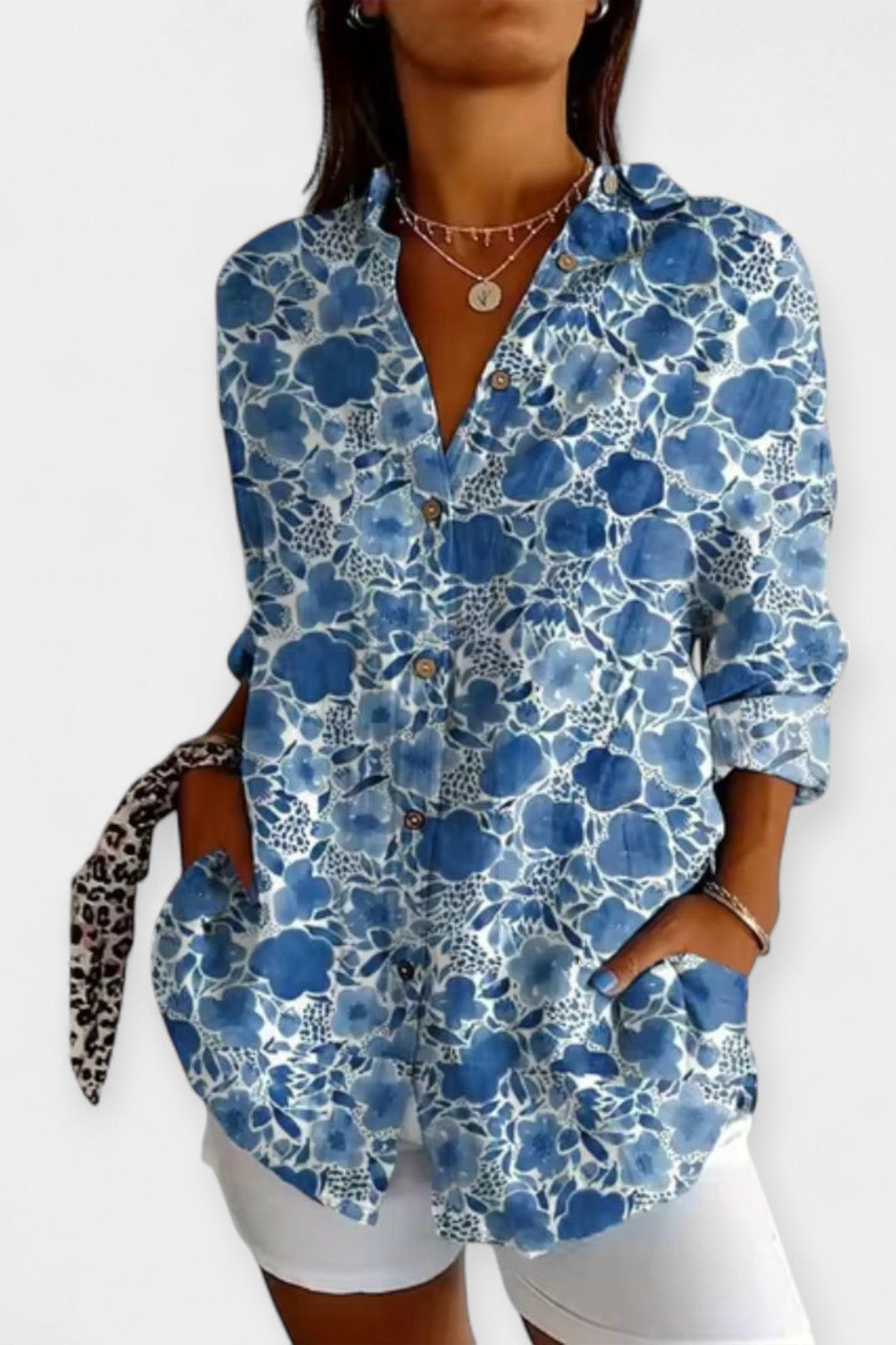 ფრიდა | ყვავილების პრინტით მაისური