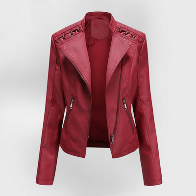 Katarína ™ ｜ Klasická bunda z mäkkej kože