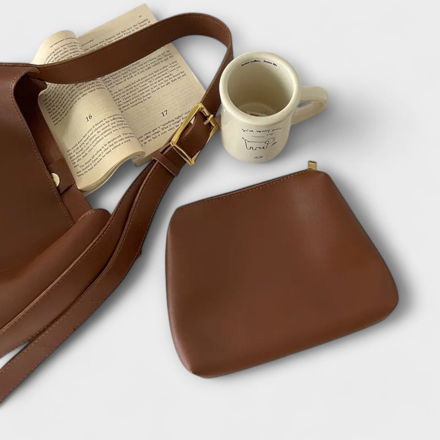 Monika ™ ｜ Elegantná kožená taška cez rameno