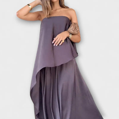 Ruby ™ ｜ Štýlový top bez ramienok a sukňa