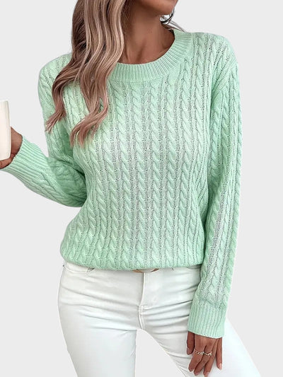 Jana™ ｜Dámsky pletený sveter s vrkočovým vzorom