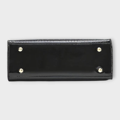 Monika ™ ｜Lesklá kabelka s krokodílim vzorom