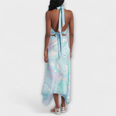 Everly ™ ｜ Sada z topu s náprsenkou a asymetrickej midi sukne