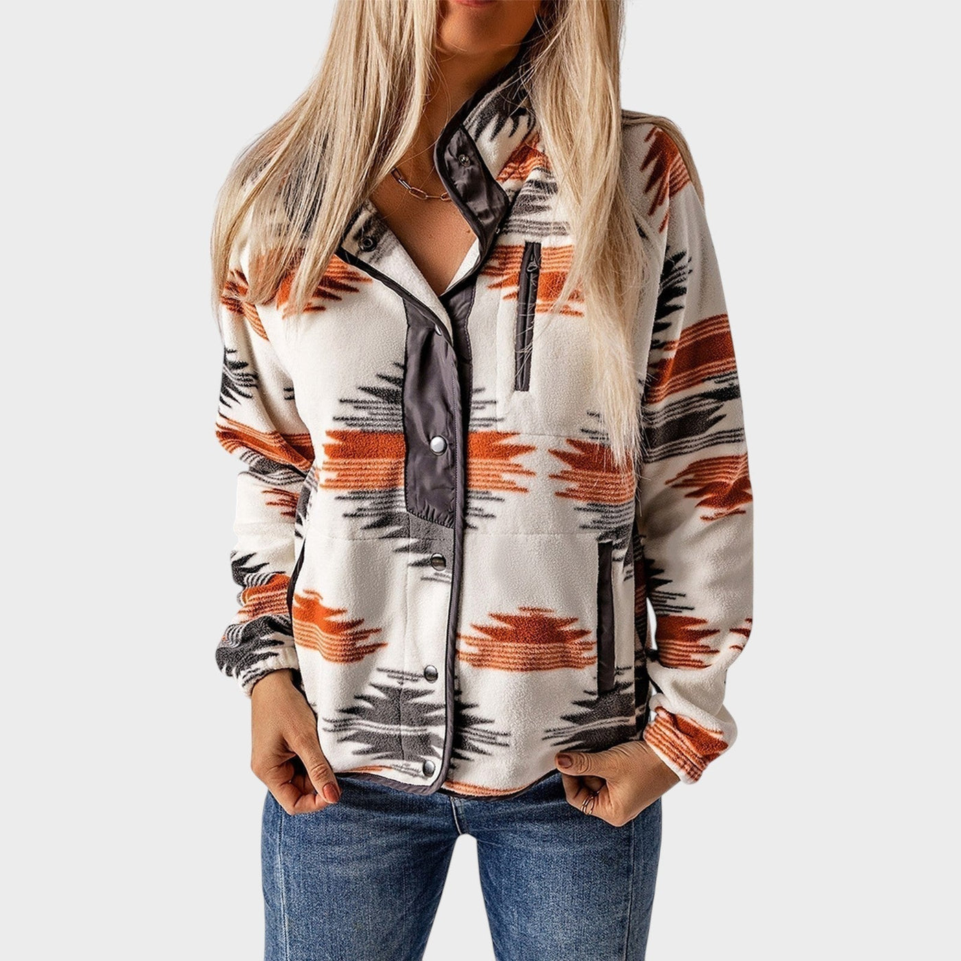 Bronislava ™ ｜POHODLNÁ BUNDA S GOMBÍKMI