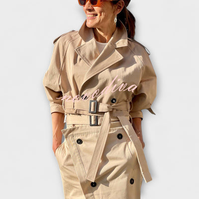 Lyra™ ｜ Elegantná bunda s midi sukňou a vreckami