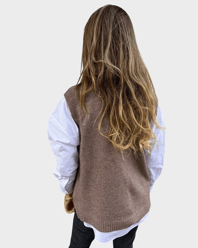 Hana ™ ｜Pletená vesta bez rukávov